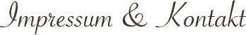 Impressum & Kontakt